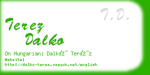 terez dalko business card